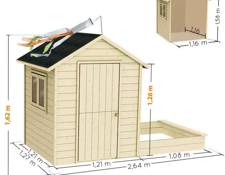 ELISABETH  wooden house with sandbox
